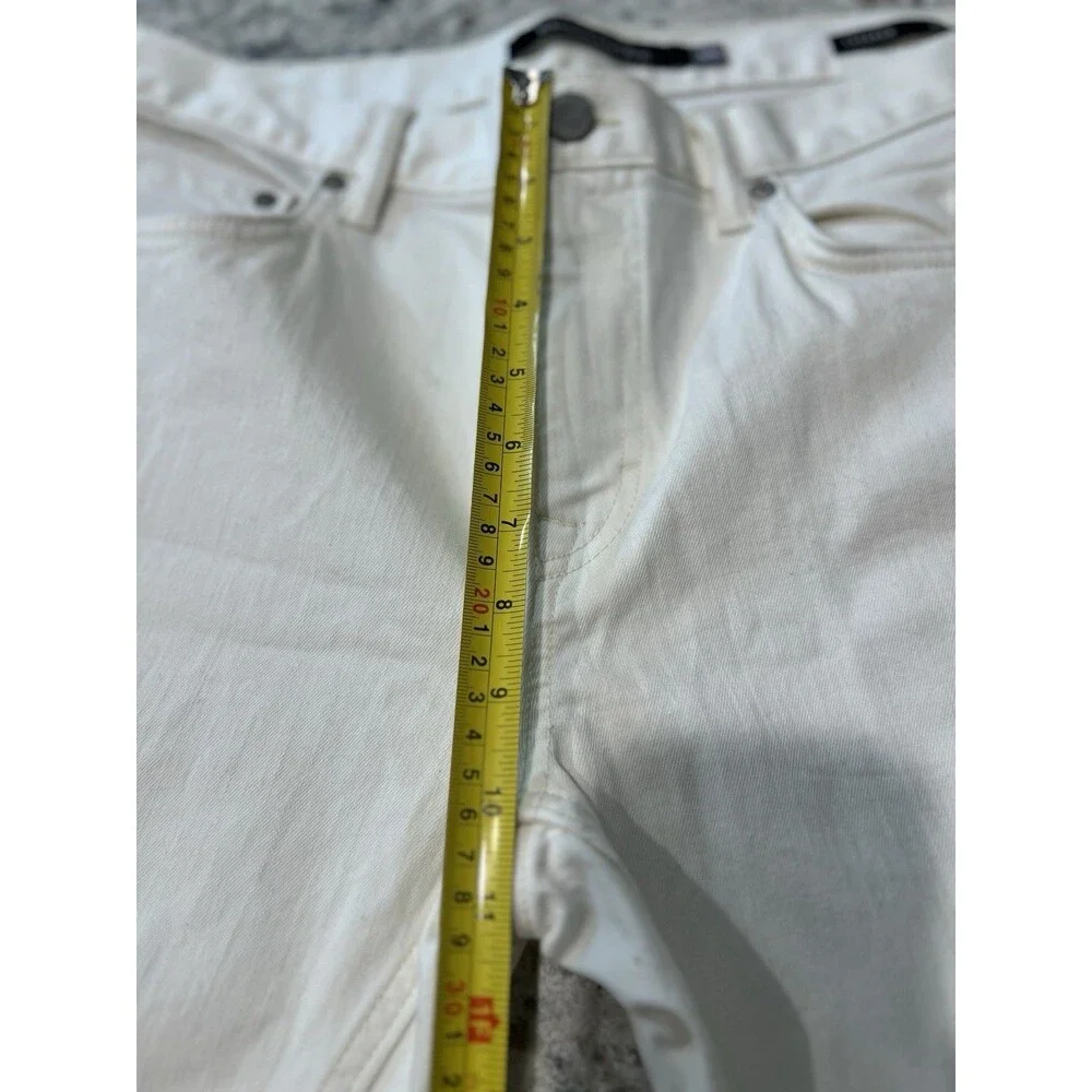 Banana Republic Rapid Movement Jeans Mens 32x30 White Tapered Stretch Denin